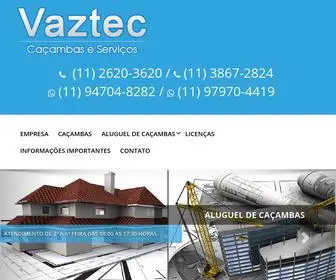 Vazteccacambassp.com.br(VAZTEC CAÇAMBAS) Screenshot