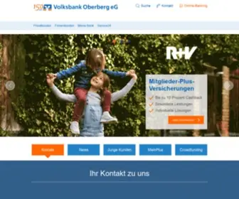 VB-Oberberg.de(Herzlich Willkommen bei Ihrer Volksbank Oberberg eG) Screenshot