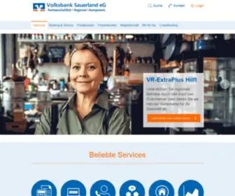 VB-Sauerland.de(Volksbank Sauerland eG) Screenshot