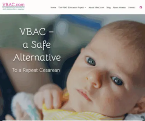 Vbac.com(Evidence-based resource for birth options after cesarean) Screenshot