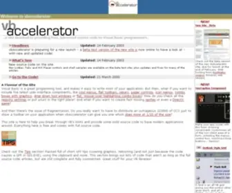 Vbaccelerator.com(Visual Basic Accelerator Home) Screenshot