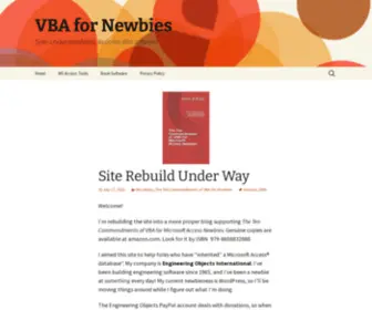 Vbafornewbies.com(VBA for Newbies) Screenshot