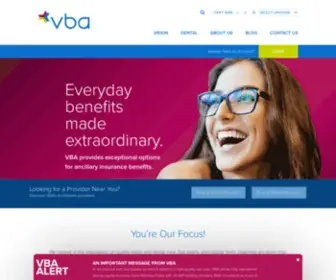 Vbaplans.com(Vision and Dental Benefits) Screenshot