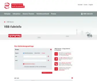 VBB-Fahrinfo.de(VBB fahrinfo) Screenshot