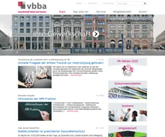 Vbba.de(Gewerkschaft Arbeit und Soziales) Screenshot