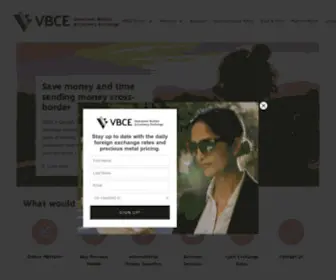 Vbce.ca(Currency Exchange in Vancouver) Screenshot