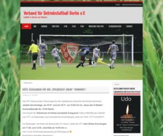 VBF-Berlin.de(Verband für Betriebsfußball Berlin e.V) Screenshot