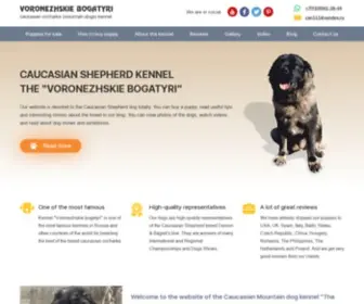 Vbocaucasian.com(Voronezhskie Bogatyri caucasian ovcharka mountain dogs kennel) Screenshot