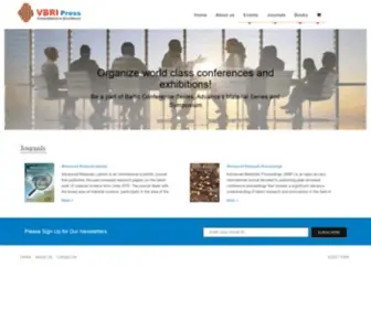 Vbripress.com(VBRI Press Publishes the International Research Paper and Journals) Screenshot