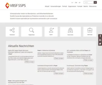 VBSF.ch(Schweizerischer Verein von Brandschutz) Screenshot