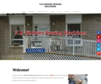 Vbsimkinssewingmachines.com(V.B Simkins Sewing Machines) Screenshot