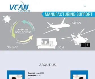 Vcanaerospace.com(VCAN AEROSPACE) Screenshot