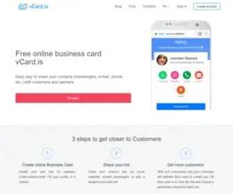 Vcard.is(Electronic business card) Screenshot