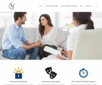 Vcaretherapy.com(Find a counselor and talk confidentially for Online Therapy) Screenshot