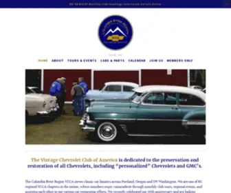 Vccacolumbiariverregion.org(Columbia River Region chapter of the Vintage Chevrolet Club of America (VCCA)) Screenshot
