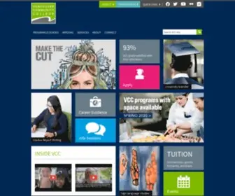 VCC.ca(The official website for Vancouver Community College (VCC)) Screenshot
