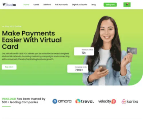 VCcload.com(Virtual Credit Card and Ads Accounts I Earning Method) Screenshot
