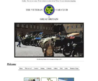 Vccofgb.co.uk(The Veteran Car Club of Great Britain) Screenshot