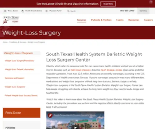 VCcweightloss.com(Weight-Loss Surgery) Screenshot