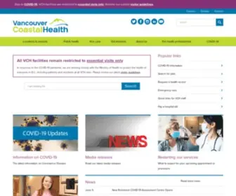 VCH.ca(Exceptional care in your community) Screenshot