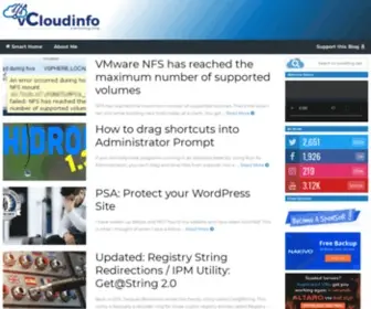 Vcloudinfo.com(A Technology Blog) Screenshot