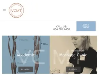 VCMT.ca(Vancouver College of Massage Therapy) Screenshot