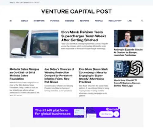 Vcpost.com(Venture Capital Post) Screenshot