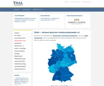 Vdaa.de(Sie suchen nach Anwälten/innen (Rechtsanwalt / Fachanwalt für Arbeitsrecht) Screenshot