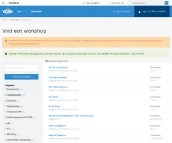 Vdabworkshops.be(Vind een workshop) Screenshot