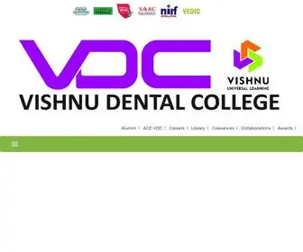 VDC.edu.in(Vishnu Dental College) Screenshot