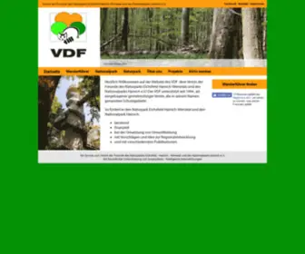 VDF-Thueringen.de(Verein der Freunde des Naturparks Eichsfeld) Screenshot