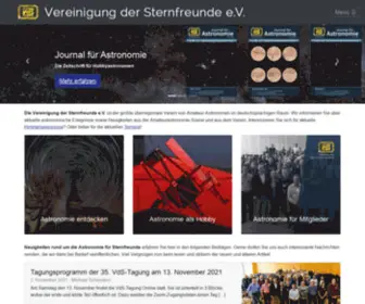 Vdsastro.de(Vereinigung der Sternfreunde e.V) Screenshot