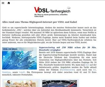 VDSL-TarifVergleich.de(VDSL Anbieter) Screenshot