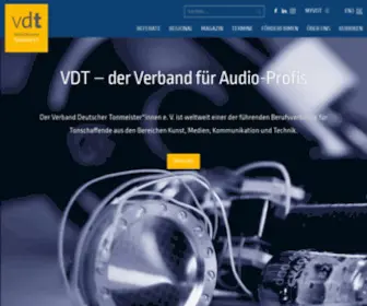 VDT-Magazin.de(Verband Deutscher Tonmeister e. V) Screenshot