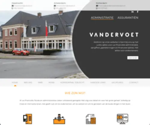 Vdvoet.nl(Administratiekantoor Van der Voet in Haastrecht (nabij Gouda)) Screenshot