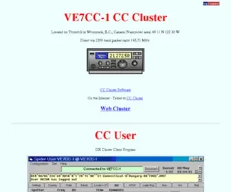 VE7CC.net(VE7CC DX Cluster) Screenshot