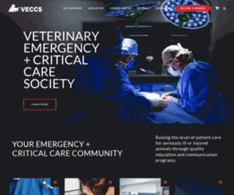 Veccs.org(The purpose of the veterinary emergency and critical care society) Screenshot
