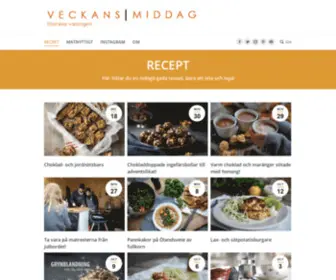 Veckansmiddag.com(WordPress) Screenshot