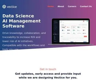 Vectice.com(AI asset management and collaboration software) Screenshot