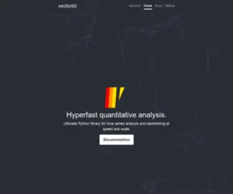 Vectorbt.dev(Hyperfast quantitative analysis) Screenshot