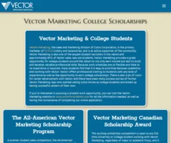 Vectorscholarships.com(Start Earning College Scholarships with Vector Marketing) Screenshot