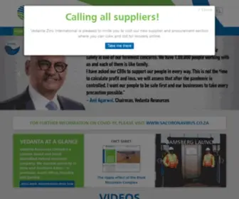 Vedanta-Zincinternational.com(Vedanta Zinc International) Screenshot