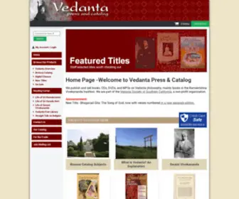 Vedanta.com(Books on Vedanta Philosophy) Screenshot