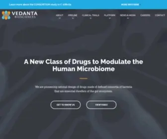 Vedantabio.com(Vedanta Biosciences) Screenshot