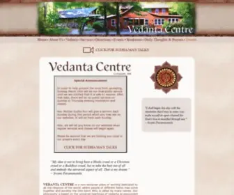 Vedantacentre.org(Vedanta Centre) Screenshot