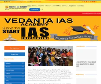 Vedantaiasacademy.org(Vedanta IAS Academy) Screenshot