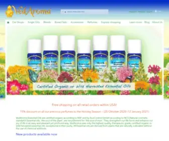 Vedaroma.us(VedAroma NSF Certified Organic Essential Oils from USA) Screenshot