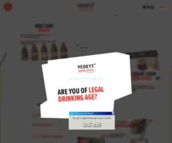 Vedett.be(Vedett, a Belgian beer brand) Screenshot