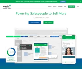 Veeloinc.com(Sales Enablement Platform) Screenshot