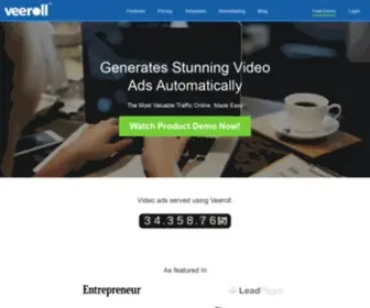Veeroll.com(Get Traffic from YouTube and Facebook Video Ads) Screenshot
